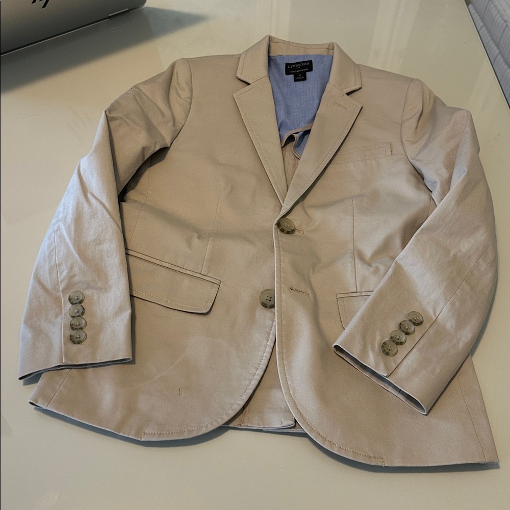 J. Crew Boys Thompson Khaki Suit 2 piece - Picture 2 of 16
